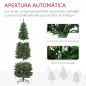 Árbol de Navidad Artificial de 180 cm con 618 Ramas Agujas de Pino y Base de Acero Ø70x180 cm Verde