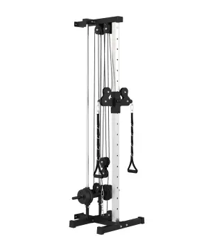 Máquina Polea Alta y Baja de Pared de Doble Polea Ajustable en 15 Posiciones Multifunción Lat Pulldown para Gimnasio