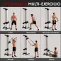 Máquina Polea Alta y Baja de Pared de Doble Polea Ajustable en 15 Posiciones Multifunción Lat Pulldown para Gimnasio