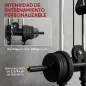 Máquina Polea Alta y Baja de Pared de Doble Polea Ajustable en 15 Posiciones Multifunción Lat Pulldown para Gimnasio