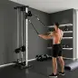 Máquina Polea Alta y Baja de Pared de Doble Polea Ajustable en 15 Posiciones Multifunción Lat Pulldown para Gimnasio