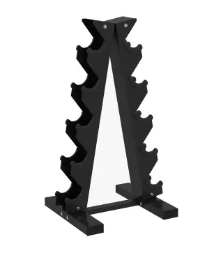 Soporte de Almacenamiento para Mancuernas de Acero para Entrenamiento en Gimnasio Hogar Carga 100 kg 35x33x66 cm Negro