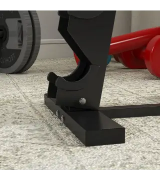Soporte de Almacenamiento para Mancuernas de Acero para Entrenamiento en Gimnasio Hogar Carga 100 kg 35x33x66 cm Negro