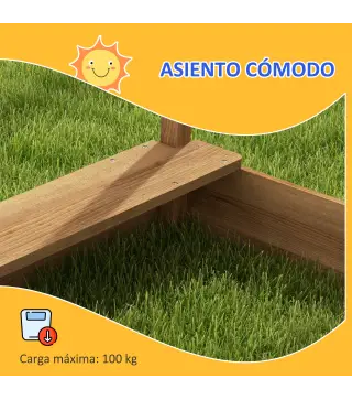 Arenero Infantil con Toldo 6 Banderines 2 Bandejas Grifo y Pizarra en Forma de Casa para Patio 124x116x146 cm Marrón