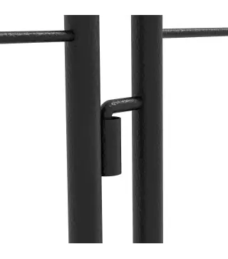 Juego de 2 Enrejados de Jardín Soportes para Enredaderas de Acero para Flores Plantas en Patio 50x180 cm Negro