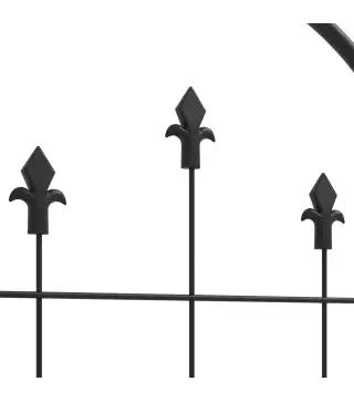 Juego de 2 Enrejados de Jardín Soportes para Enredaderas de Acero para Flores Plantas en Patio 50x180 cm Negro