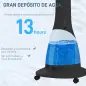 Ventilador Nebulizador de 3 Velocidades con Temporizador 3 Modos y Ruedas Depósito 3L 44,5x38,5x120 cm Negro