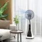 Ventilador Nebulizador de 3 Velocidades con Temporizador 3 Modos y Ruedas Depósito 3L 44,5x38,5x120 cm Negro y Blanco