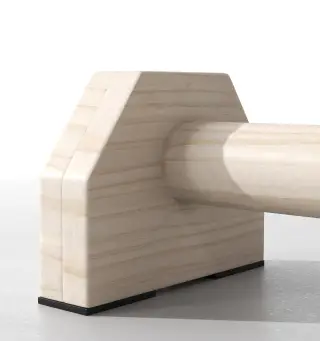 Barras Paralelas de Madera con Alfombra Antideslizante para Entrenamiento en Gimnasio Hogar 30x13x10 cm Natural