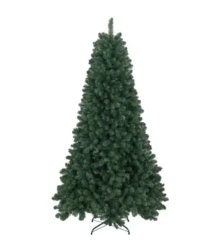 Árbol de Navidad Artificial 213 cm con 1064 Ramas de Alambre de Memoria y Base Plegable Árbol de Navideño Verde
