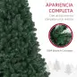Árbol de Navidad Artificial 213 cm con 1064 Ramas de Alambre de Memoria y Base Plegable Árbol de Navideño Verde