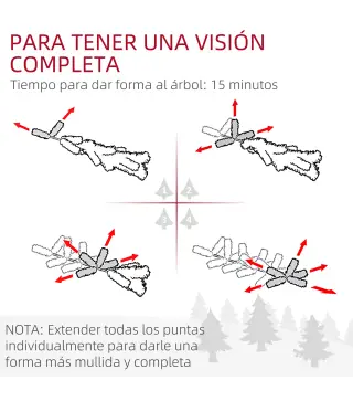 Árbol de Navidad Artificial Nevado 210 cm con 180 Luces LED 405 Ramas y Patas de Metal para Salón Verde y Blanco
