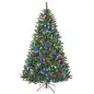 Árbol de Navidad de Abeto 210 cm con Luces LED 9 Modos de Iluminación 1160 Ramas con Nieve Artificial Verde