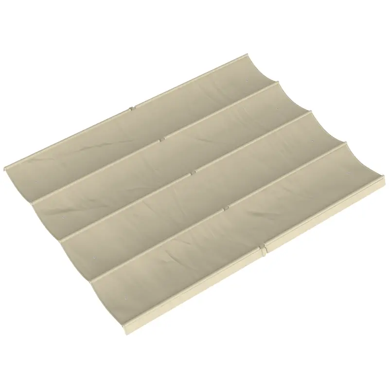 Techo de Repuesto Retráctil 4x3,5 m para Marco de 4x3 m Toldo de Tela Solo para Cenador Jardín con 8 Orificios Crema Techo de Repuesto Retráctil 4x3,5 m para Marco de 4x3 m Toldo de Tela Solo para Cenador Jardín con 8 Orificios Crema