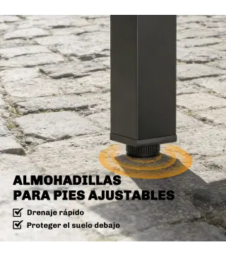 Mesa de Comedor Exterior Extensible 80/160 cm para 4-6 Personas Mesa de Jardín Rectangular para Terraza Negro