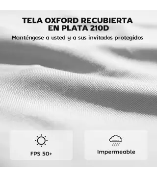 3 Paredes Laterales para Carpas de 3x3 m 300x200 cm Paredes Laterales de Repuesto de Tela Oxford con Cremallera Blanco