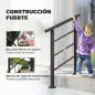Barandilla de Escalera 95 cm Pasamanos para Escalera con Kit de Instalación Ángulo Ajustable para 1-3 Escalones Negro