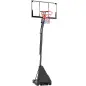 Canasta de Baloncesto para Exterior Ajustable de 245-305 cm con Ruedas Base Rellenable y Sistema de Retorno Negro