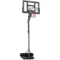 Canasta de Baloncesto Exterior con Ruedas Altura Ajustable 235-305 cm Base Rellenable y Bolsa de Peso Negro
