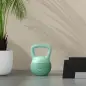 Pesa Rusa 8 kg Kettlebell Relleno de Arena Metálica y Mango Antideslizante para Entrenamiento en Casa 19x19x28 cm Verde