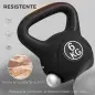 Pesa Rusa de 6 kg Kettlebell Relleno de Arena con Mango Ancho Antideslizante para Entrenamiento 20x13x22 cm Negro