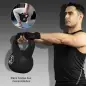 Pesa Rusa de 6 kg Kettlebell Relleno de Arena con Mango Ancho Antideslizante para Entrenamiento 20x13x22 cm Negro