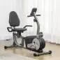 Bicicleta Estática con Respaldo 8 Niveles de Resistencia Magnética Longitud Ajustable Pantalla LCD para Casa Gris Bicicleta Estática con Respaldo 8 Niveles de Resistencia Magnética Longitud Ajustable Pantalla LCD para Casa Gris