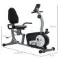 Bicicleta Estática con Respaldo 8 Niveles de Resistencia Magnética Longitud Ajustable Pantalla LCD para Casa Gris Bicicleta Estática con Respaldo 8 Niveles de Resistencia Magnética Longitud Ajustable Pantalla LCD para Casa Gris