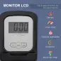 Bicicleta Estática con Respaldo 8 Niveles de Resistencia Magnética Longitud Ajustable Pantalla LCD para Casa Gris Bicicleta Estática con Respaldo 8 Niveles de Resistencia Magnética Longitud Ajustable Pantalla LCD para Casa Gris