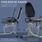 Bicicleta Estática con Respaldo 8 Niveles de Resistencia Magnética Longitud Ajustable Pantalla LCD para Casa Gris Bicicleta Estática con Respaldo 8 Niveles de Resistencia Magnética Longitud Ajustable Pantalla LCD para Casa Gris
