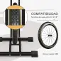 Aparcamiento para Bicicletas Vertical y Horizontal con Ganchos Ajustables para Bicicletas de 24-29 Pulgadas y 700 C Negro