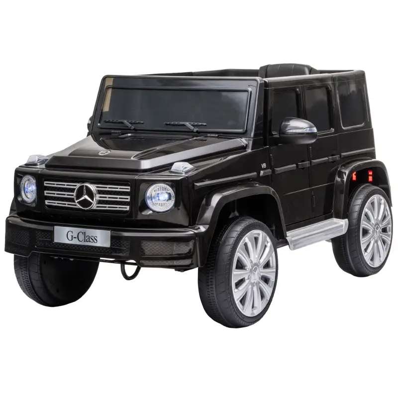 Coche Eléctrico para Niños de Batería 12 V BENZ G500 con Control Remoto Música Bocina 3-5 km/h Carga 30 kg Negro