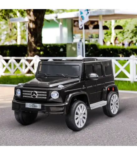Coche Eléctrico para Niños de Batería 12 V BENZ G500 con Control Remoto Música Bocina 3-5 km/h Carga 30 kg Negro