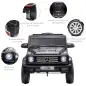 Coche Eléctrico para Niños de Batería 12 V BENZ G500 con Control Remoto Música Bocina 3-5 km/h Carga 30 kg Negro