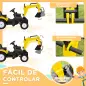 Tractor a Pedales para Niños de +3 Años con Pala Delantera y Bocina Carga 35kg Tractor Infantil 107x42x71 cm Amarillo