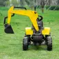 Tractor a Pedales para Niños de +3 Años con Pala Delantera y Bocina Carga 35kg Tractor Infantil 107x42x71 cm Amarillo