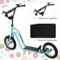 Patinete Infantil de +5 Años con Manillar Ajustable en Altura y Estructura de Acero Carga 100 kg 120x58x75-80 cm Azul
