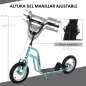 Patinete Infantil de +5 Años con Manillar Ajustable en Altura y Estructura de Acero Carga 100 kg 120x58x75-80 cm Azul