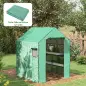 Cubierta de Repuesto de Invernadero 140x143x190 cm con Ventana Puerta con Cremallera Anti-UV Protección de Plantas Verde