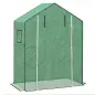 Cubierta de Repuesto de Invernadero 140x73x190 cm con Ventana Puerta con Cremallera Anti-UV Protección de Plantas Verde