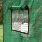 Cubierta de Repuesto de Invernadero 140x73x190 cm con Ventana Puerta con Cremallera Anti-UV Protección de Plantas Verde
