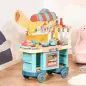 Cocina de Juguete para Niños de 3-6 Años con Ruedas Caja Registradora y Accesorios 79,5x33x90,5 cm Multicolor
