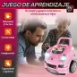 Juego Infantil de Motor con Herramientas 61 Piezas Volante Bocina Faros Caja de Almacenaje y Ruedas 40x39x47 cm Rosa