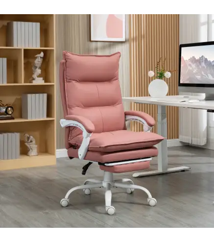 Silla de Masaje Reclinable con 6 Puntos de Masaje y 5 Modos con Función de Calefacción Ajustable 66x74x114-121,5 cm Rosa