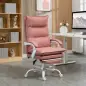 Silla de Masaje Reclinable con 6 Puntos de Masaje y 5 Modos con Función de Calefacción Ajustable 66x74x114-121,5 cm Rosa