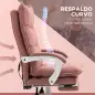 Silla de Masaje Reclinable con 6 Puntos de Masaje y 5 Modos con Función de Calefacción Ajustable 66x74x114-121,5 cm Rosa