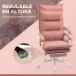 Silla de Masaje Reclinable con 6 Puntos de Masaje y 5 Modos con Función de Calefacción Ajustable 66x74x114-121,5 cm Rosa
