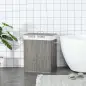 Cesto para Ropa Sucia de Bambú Capacidad de 100L con Tapa Extraíble Bolsa de 2 Compartimentos 52x32x63 cm Gris
