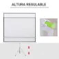 Pantalla de Proyección Manual con Soporte 100 Pulgadas Formato 4:3 para Interior y Exterior 203x152 cm Blanco