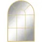 Espejo Decorativo de Pared 60x91cm Espejo de Ventana de Metal para Salón Dormitorio Entrada Estilo Moderno Dorado